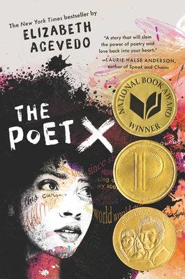 book cover for The Poet X