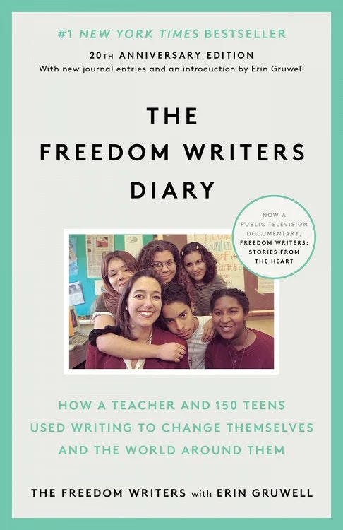 book cover for The Freedom Writers Diary (20th Anniversary Edition): How a Teacher and 150 Teens Used Writing to Change Themselves and the World Around Them