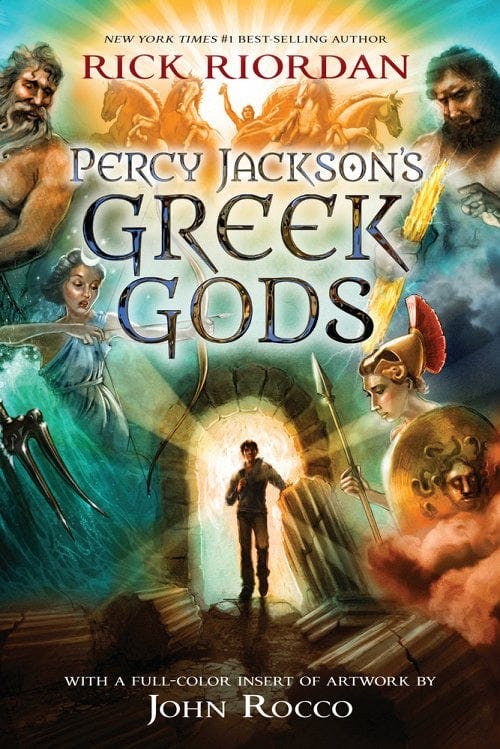 book cover for Percy Jackson's Greek Gods